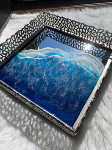 Intricate Silver Ocean Tray